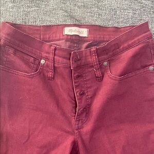 Madewell Women's Burgundy Jeans